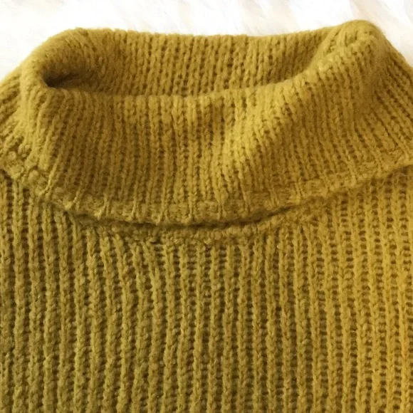NWT Anthropologie Pilcro Mustard Cowl Neck Sweater - Picture 5 of 13